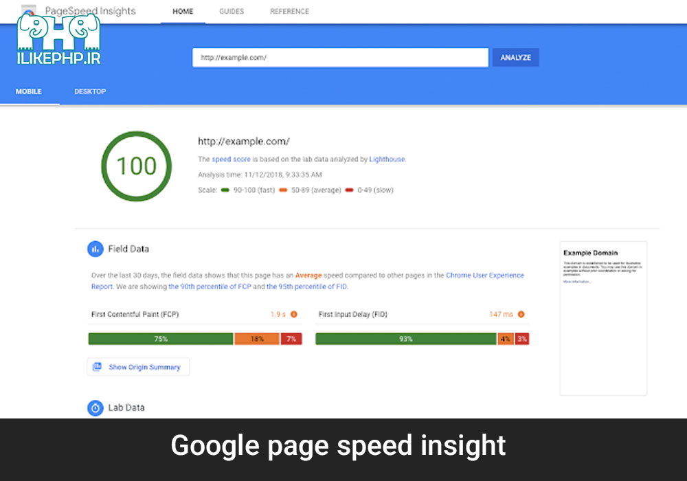 page speed insight گوگل